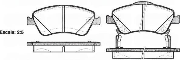 Комплект гальмівних накладок, дискове гальмо, Remsa 1310.02