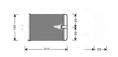 Теплообмінник, система опалення салону, Ava MSA6250