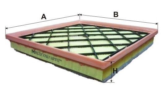 Повітряний фільтр, фільтрувальний елемент, CRUZE, ORLANDO/OPEL ASTRA J 1.3-2.0 CTDI 09, Mfilter K7017