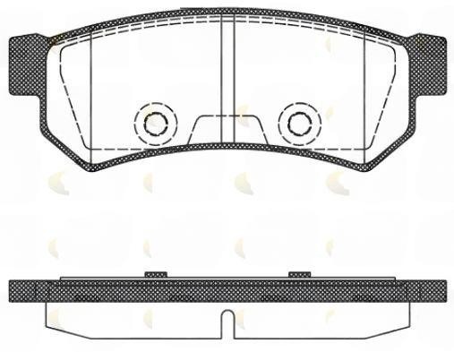 Комплект гальмівних накладок, дискове гальмо, Roadhouse 21048.10