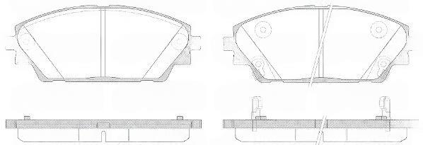 Комплект гальмівних накладок, дискове гальмо, передня вісь, з акустичною системою попередження про знос, MAZDA гальмів.колодки передн.Mazda 3 13