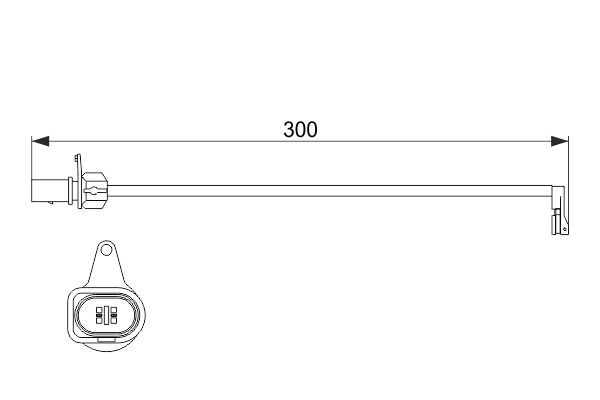 Конт. попер. сигналу, знос гальм. накл., Audi A6 A7 Q5 08-18, Bosch 1987474505