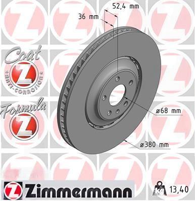 Гальмівний диск, Zimmermann 100.3363.75