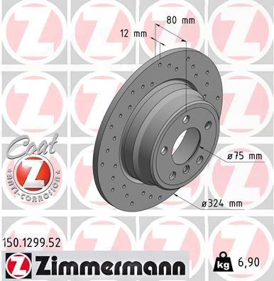 Гальмівний диск, Zimmermann 150.1299.52