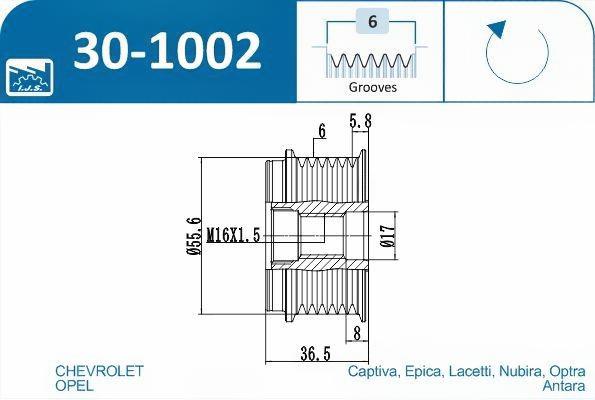 Механізм вільного ходу генератора, Ijs 30-1002