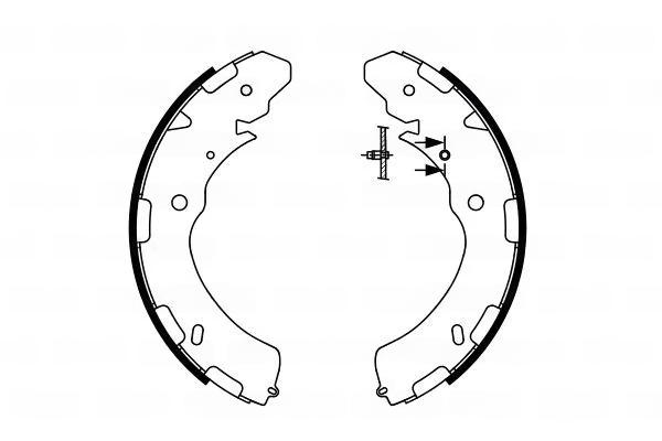 Комплект гальмівних колодок, 51мм, MITSUBISHI PAJERO, L200 2.5D/3.5 12.05-, Bosch 0986487758