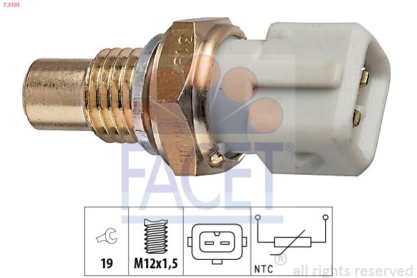 Датчик, температура оливи, Facet 7.3191