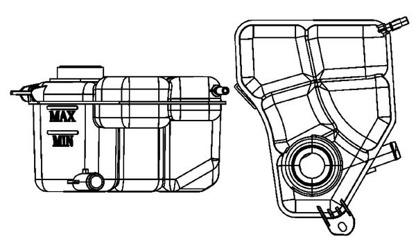 Розширювальний бачок, охолоджувальна рідина, Ford Fiesta 1.4/1.6 01-08/Fusion 1.25-1.6 02-12, Mahle CRT133000S