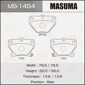 Комплект гальмівних колодок, Masuma MS-1454