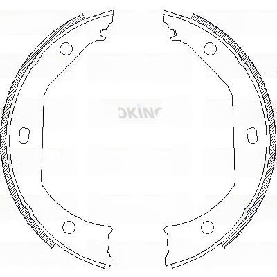 Комплект гальмівних колодок, стоянкове гальмо, Woking Z4716.00