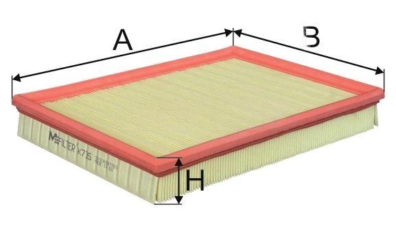 Повітряний фільтр, Mfilter K735