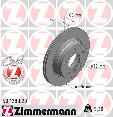 Гальмівний диск, Zimmermann 150.1283.20