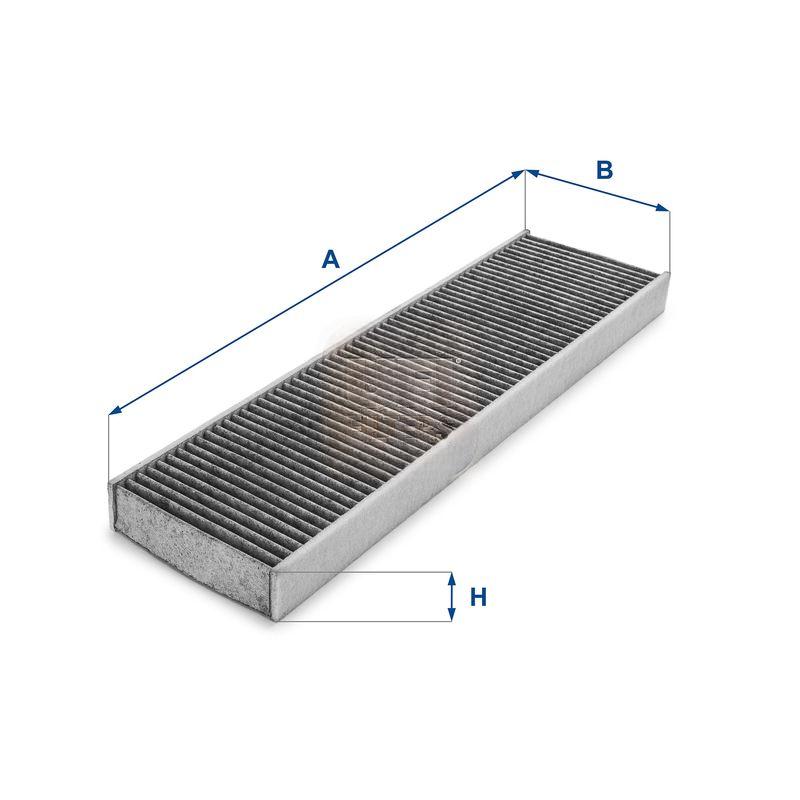 Фільтр, повітря у салоні, 30мм, вугільний фільтр, Ufi 54.175.00