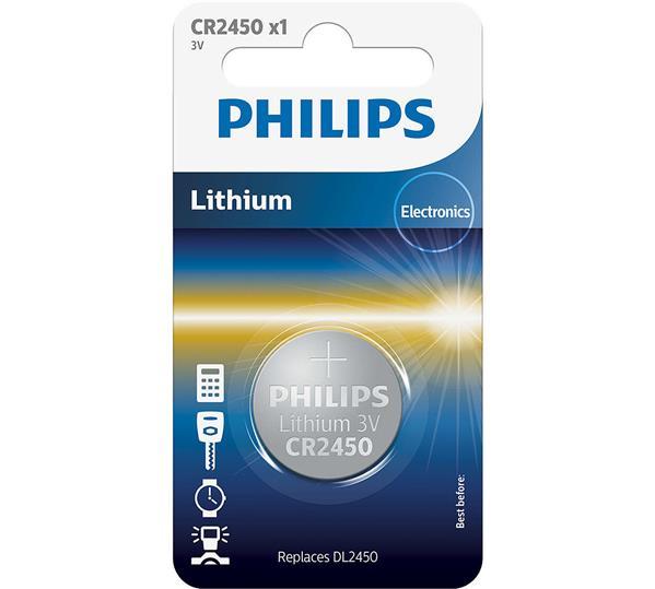 Батарея cr2450-3.0 v 1шт. (24.5 x 5.0) -lithium, Philips CR2450/10B