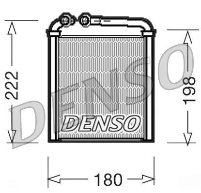 Теплообмінник, система опалення салону, SKODA OCTAVIA, OCTAVIA II, VW EOS, GOLF PLUS, GOLF V, PASSAT, PASSAT CC 1.4-3.6 10.03-08.15, Denso DRR32005