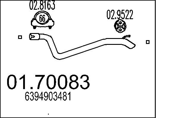 Вихлопна труба, ззаду, Mts 01.70083