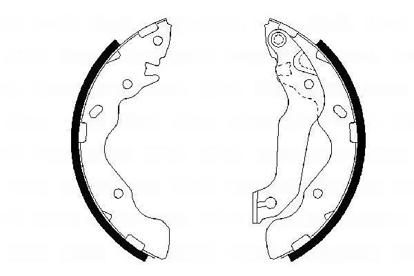 Комплект гальмівних колодок, 38мм, HYUNDAI Accent/Elantra/Matrix "00>>, Bosch 0986487673