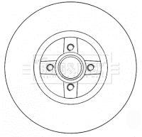 Гальмівний диск, повн., 274мм, кількість отворів 4, Borg & Beck BBD5794S