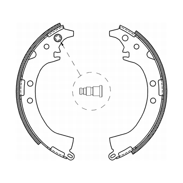 Комплект гальмівних колодок, задня вісь, 41мм, Toyota Camry 2.2 91- (228.6mm), Abe C02061ABE