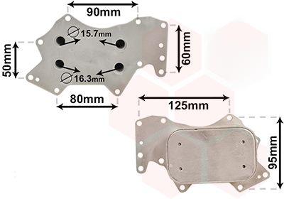 Охолоджувач оливи, моторна олива, AUDI A4, A6; VW TOUAREG, Van Wezel 03013711