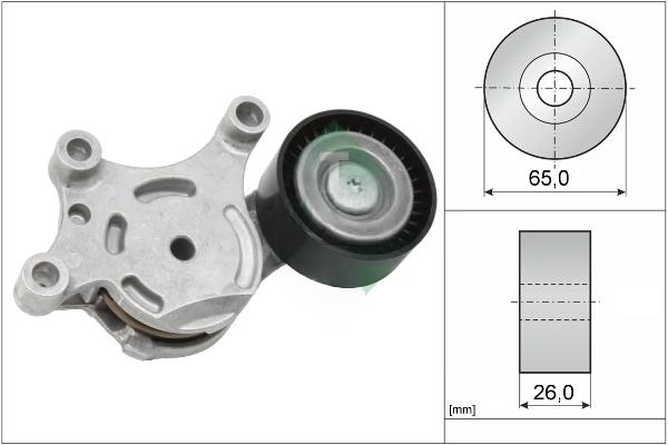 Натяжний пристрій, клиновий ремінь, FORD/PSA FOCUS 2/FOCUS 3/GALAXY/BERLINGO/C5/206/307/PARTNER 02- 1.4-1.6 DIESEL приводной, Ina 534007520