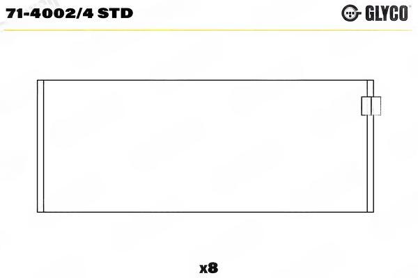Підшипник шатуна, Glyco 71-4002/4STD