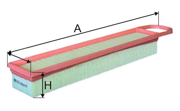 Повітряний фільтр, фільтрувальний елемент, Citroen, Peugeot, Mfilter K7004