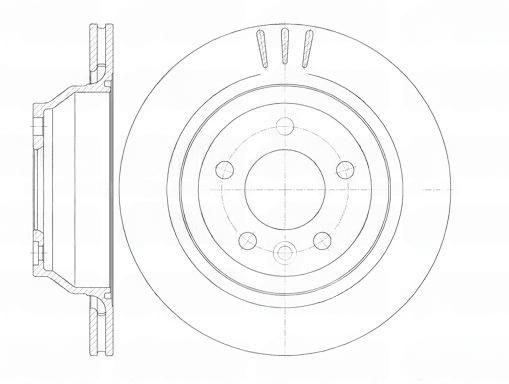 Гальмівний диск, задня вісь, з вентиляцією, 314мм, кількість отворів 5, VW TOUAREG/MULTIVAN/TRANSPORTER 02- задн.вент.D=314, Remsa 61160.10