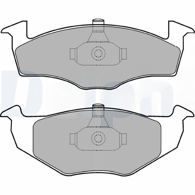 Комплект гальмівних накладок, дискове гальмо, Delphi LP1601
