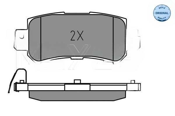 Комплект гальмівних накладок, дискове гальмо, Meyle 0252554014