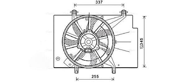 Вентилятор, система охолодження двигуна, Ava FD7582