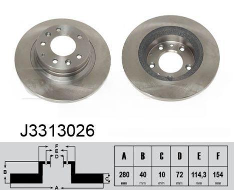Гальмівний диск, Nipparts J3313026