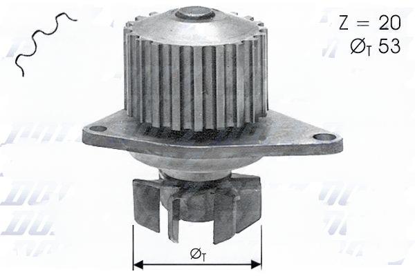 Водяний насос, кільк. зубц. 20, CITROEN/PEUGEOT/ROVER AX/106/114 "1,0-2,2 "79>>, Dolz C110