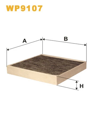 Фільтр, повітря у салоні, 31мм, вугільний фільтр, Wix Filters WP9107