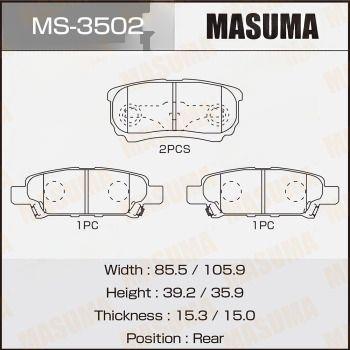 Комплект гальмівних колодок, Masuma MS3502