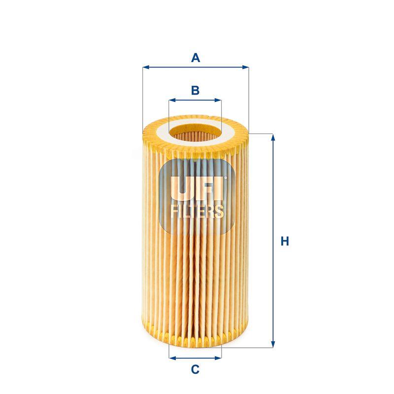 Оливний фільтр, фільтрувальний елемент, Ufi 25.039.00