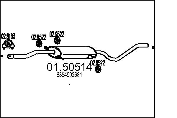 Проміжний глушник, Mts 01.50514