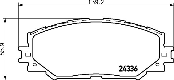 Комплект гальмівних накладок, дискове гальмо, Hella 8DB355006-861