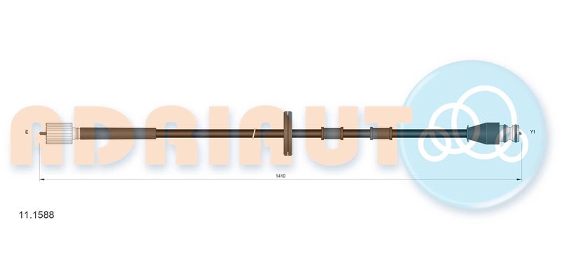 Трос привода спідометра, FIAT DUCATO, CITROEN JUMPER, Adriauto 11.1588