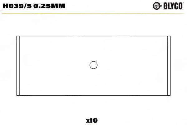 Підшипник колінчатого вала, Glyco H039/50.25MM