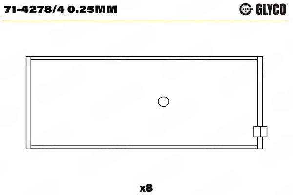 Підшипник шатуна, Glyco 71-4278/40.25MM