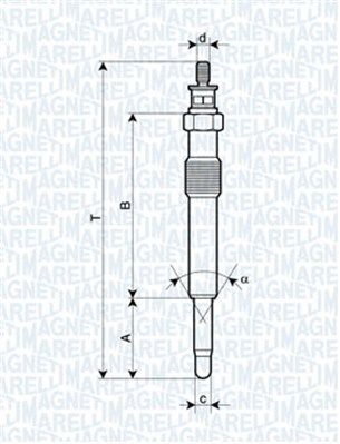 Свічка розжарювання, Magneti Marelli 062900018304