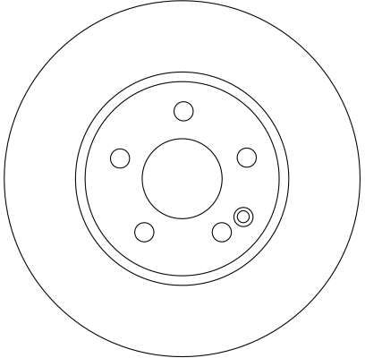 Гальмівний диск, з вентиляцією, 300мм, кількість отворів 5, MERCEDES Viano/Vito "F D=300mm "03>>, Trw DF4373