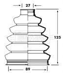 Гофрований кожух, приводний вал, Borg & Beck BCB2358