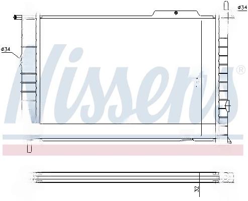 Радіатор, система охолодження двигуна, OPEL, Nissens 63059