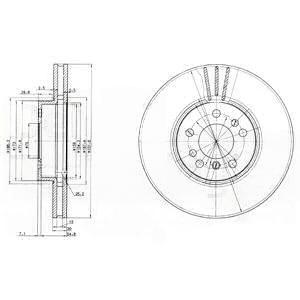 Гальмівний диск, Delphi BG3628