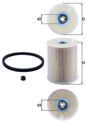 Фільтр палива, фільтрувальний елемент, Combo 1.7 DI/CDTI 01>/Astra G/H/Vectra B/C, Mahle KX231D