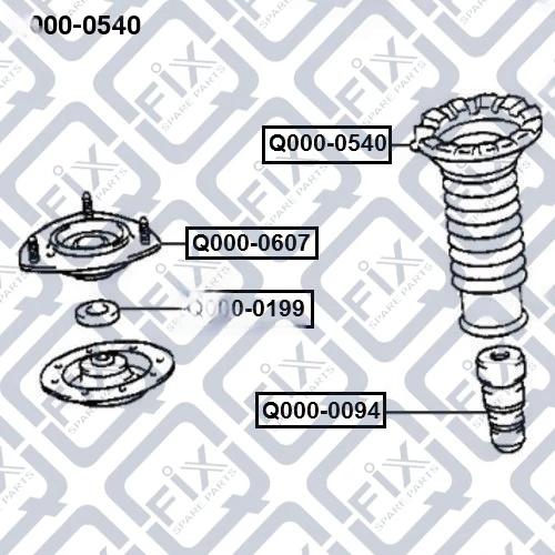 Пильовик переднього амортизатора, Q-Fix Q000-0540