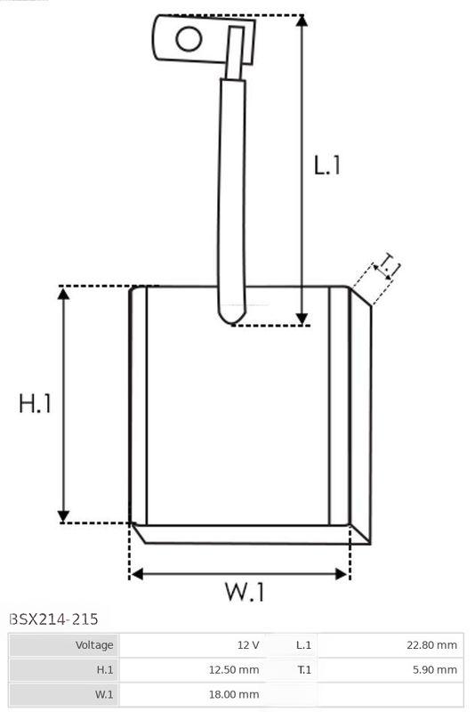 Вугільна щітка, стартер, Auto Starter BSX214-215