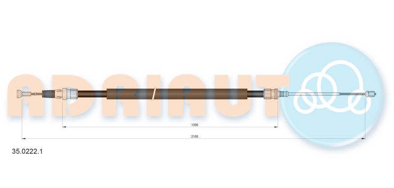 Тросовий привод, стоянкове гальмо, Adriauto 35.0222.1